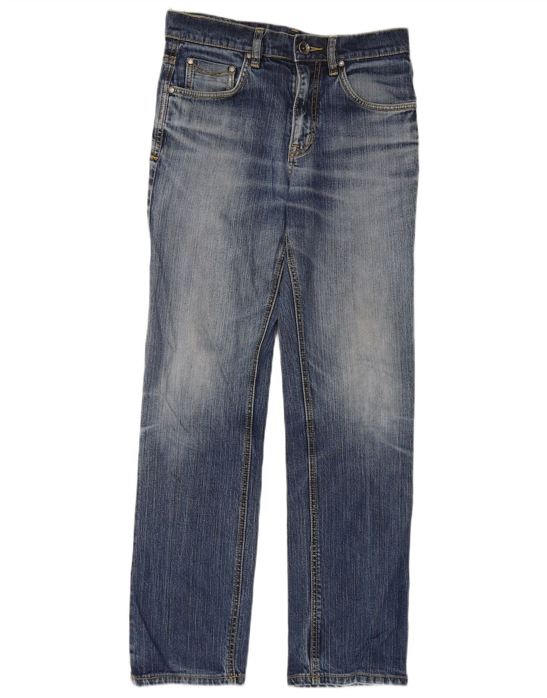 Rifle Damen Straight Jeans W30 L29 Blaue Baumwolle