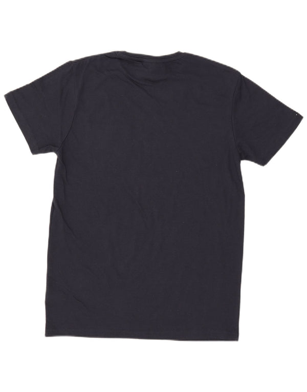 MISSING PEACE Herren-T-Shirt mit Grafik, Größe S, marineblau, Colourblock-Baumwolle