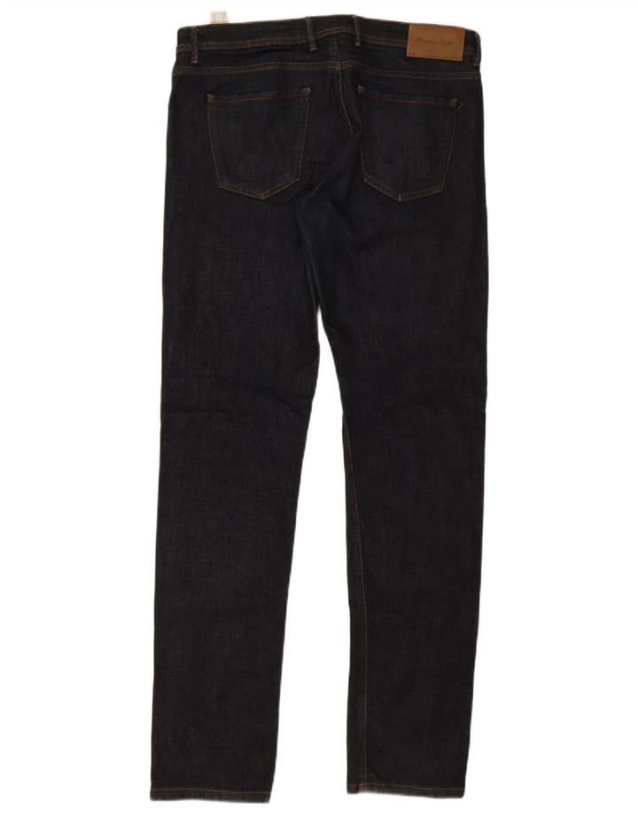 Massimo Dutti Herren Slim Jeans EU 42 Groß W32 L32 Marineblau Baumwolle