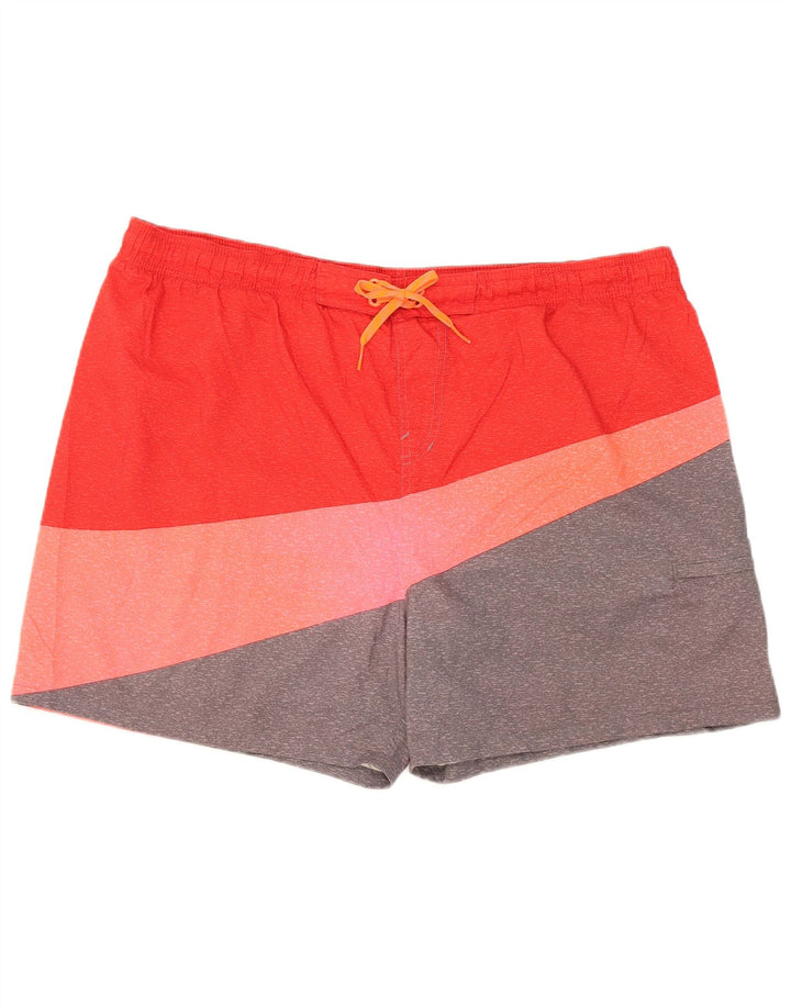 Nike Herren-Badeshorts 2XL, mehrfarbiges Colourblock-Polyester