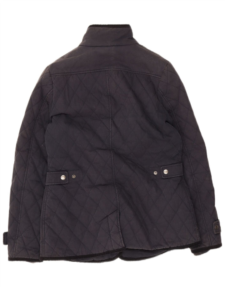 Crew Clothing Damen Steppjacke UK 12 Medium Marineblau Baumwolle