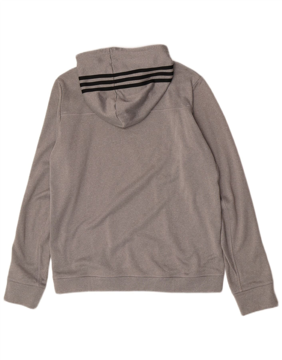 Adidas Herren Kapuzenpullover, groß, grau geflecktes Polyester