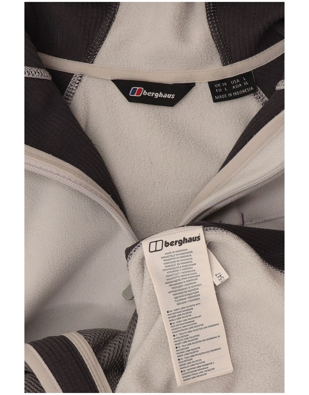 Berghaus Damen Kapuzen-Fleecejacke UK 14 Large Off White Polyester
