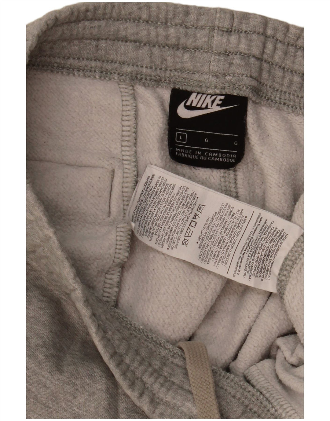 Nike Herren-Trainingshose, Jogginghose, groß, graue Baumwolle