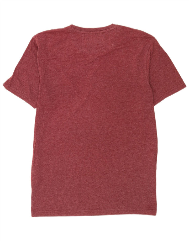 Lyle & Scott Herren T-Shirt Top Large Burgund Polyester