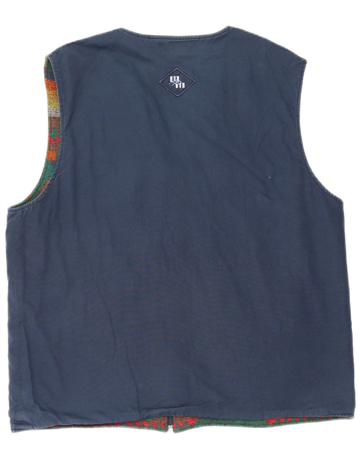 Vintage Herren Wendeweste, groß, mehrfarbig, Fair Isle