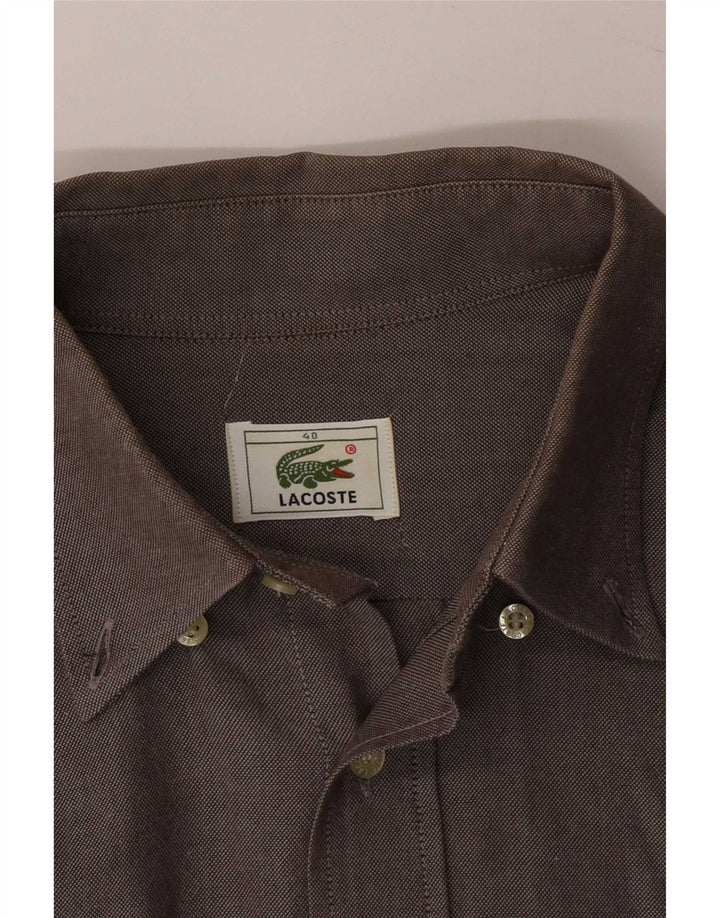Lacoste Herrenhemd Größe 40 Mittelgrau
