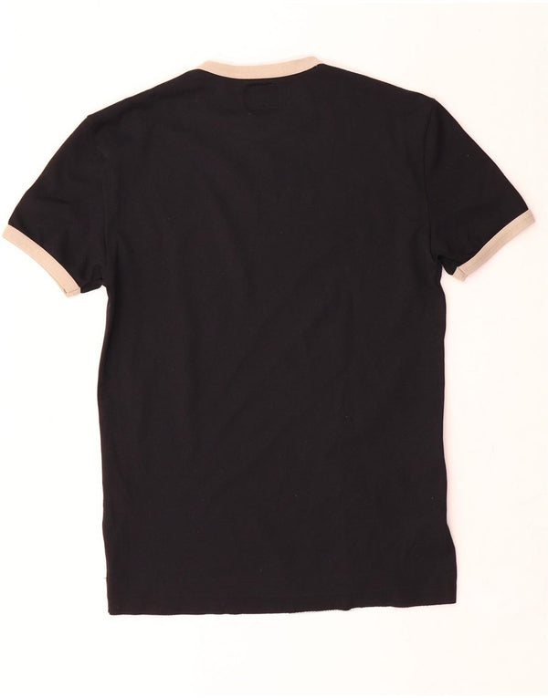Energie Damen T-Shirt Top UK 12 Mittelschwarzes Colourblock-Nylon