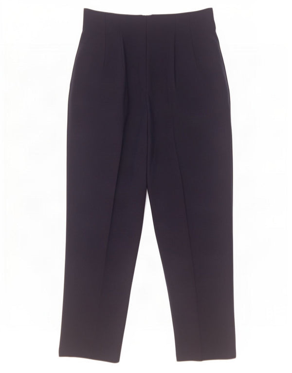 Zara Damen-Anzughose mit hoher Taille, schmal zulaufend, Größe M, W28, L26, Marineblau