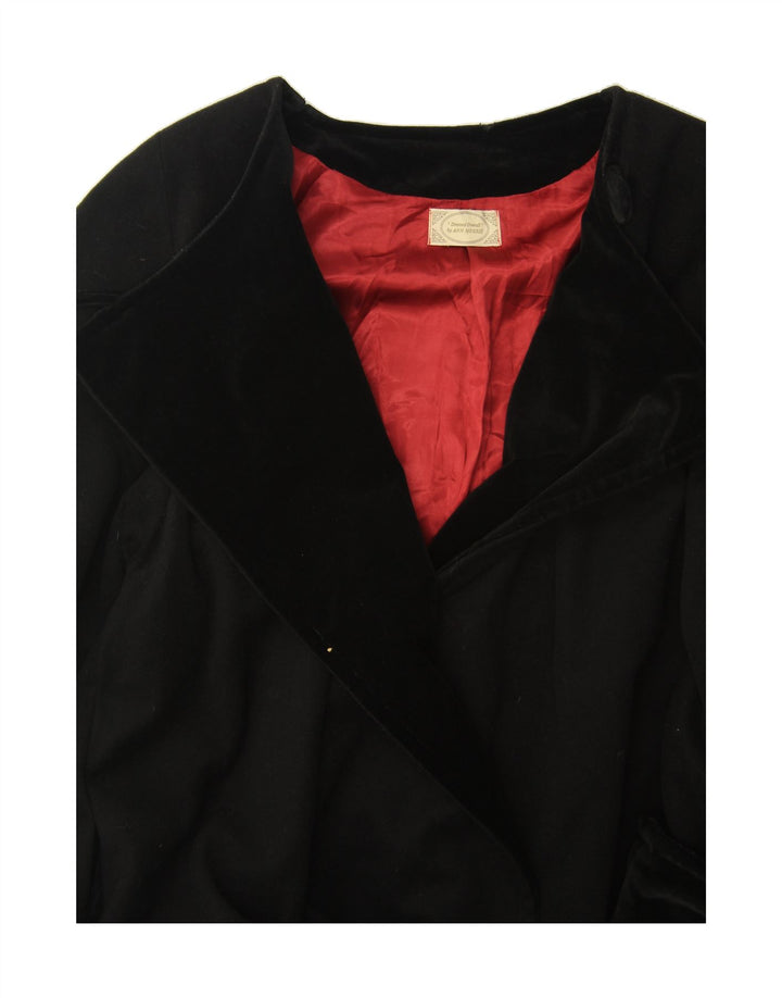 VINTAGE Womens Overcoat UK 20 2XL Black Vintage Vintage and Second-Hand Vintage from Messina Hembry 