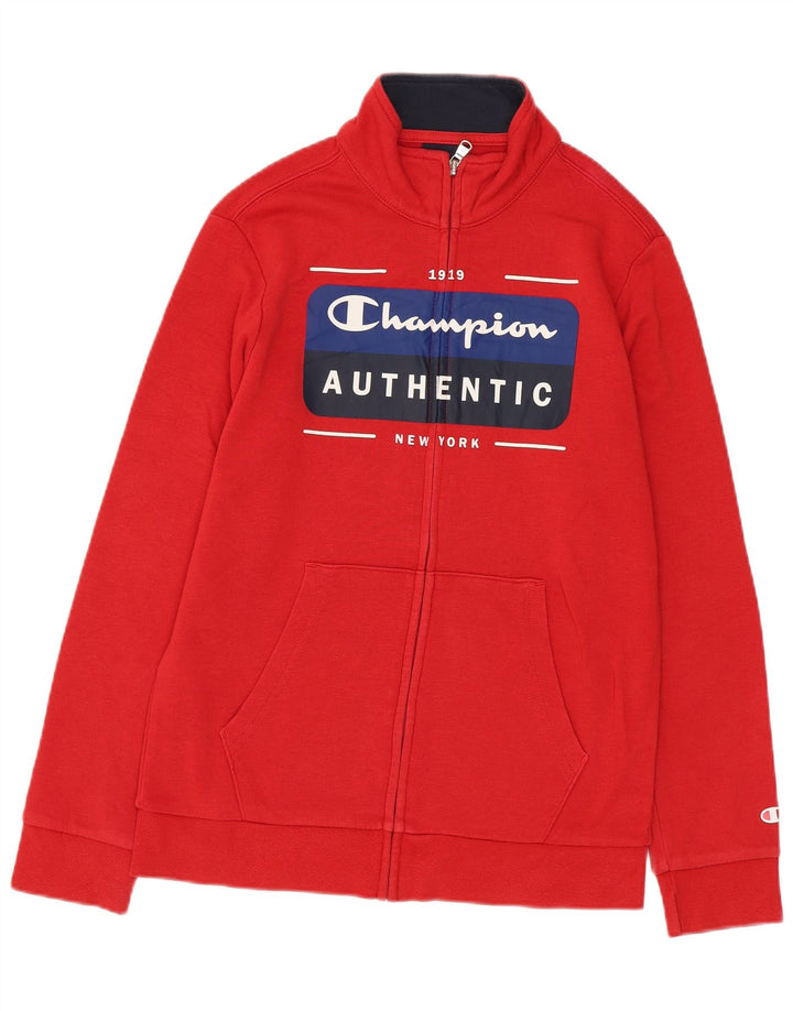 Champion Jungen-Sweatshirt mit Grafik, 11–12 Jahre, Größe L, Rot