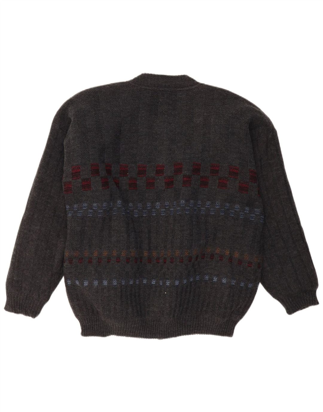 FINNEGAN Herren-Strickjacke, groß, grau, geometrisch, Acryl