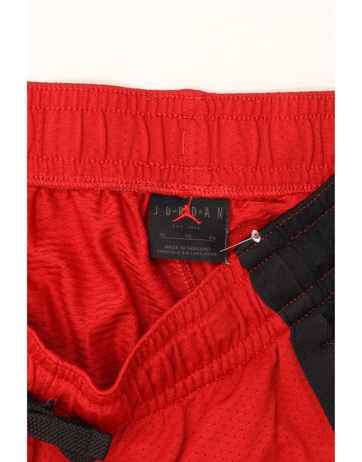 Jordan Herren-Sportshorts XL, rotes Farbblock-Polyester