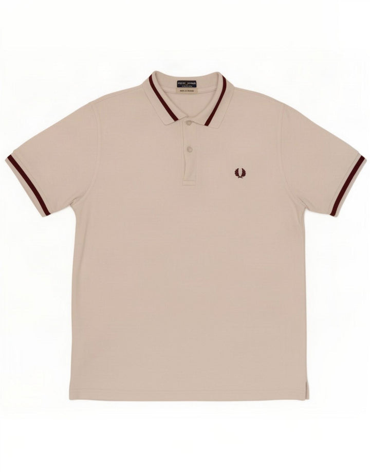 Fred Perry Herren-Poloshirt, kleine weiße Baumwolle