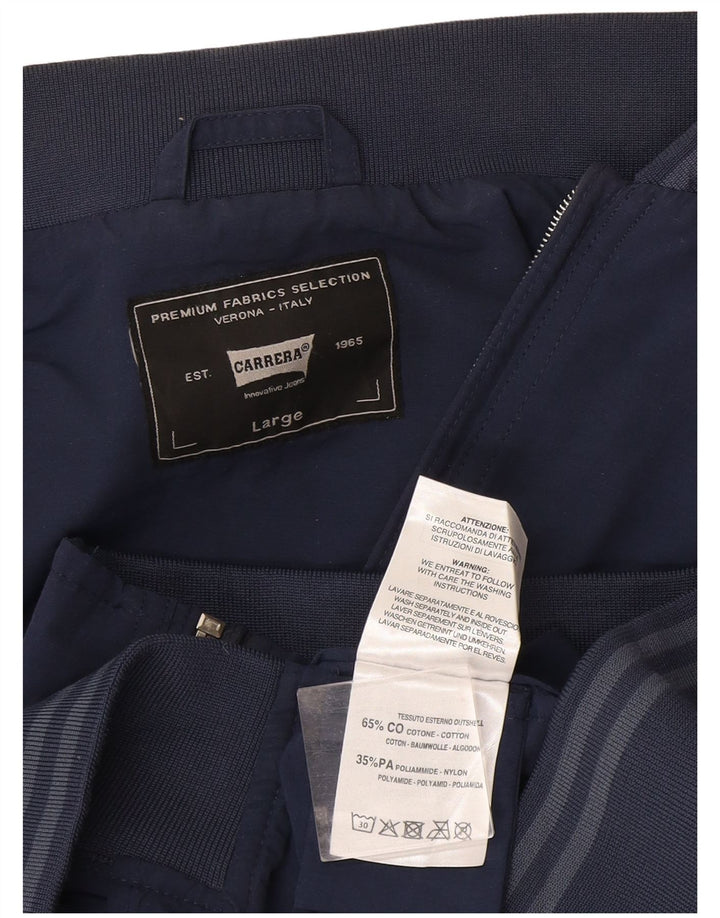 Carrera Herren Bomberjacke UK 40 Große marineblaue Baumwolle