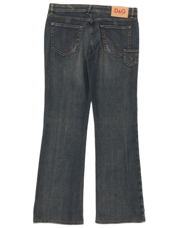 Dolce & Gabbana Damen Bootcut-Jeans W30 L30 Blaue Baumwolle