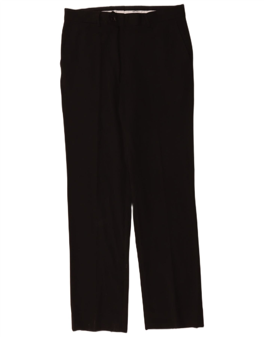 Gerade Anzughose für Herren von Zara, EU 42, Größe L, W34, L34, Schwarz, Polyester