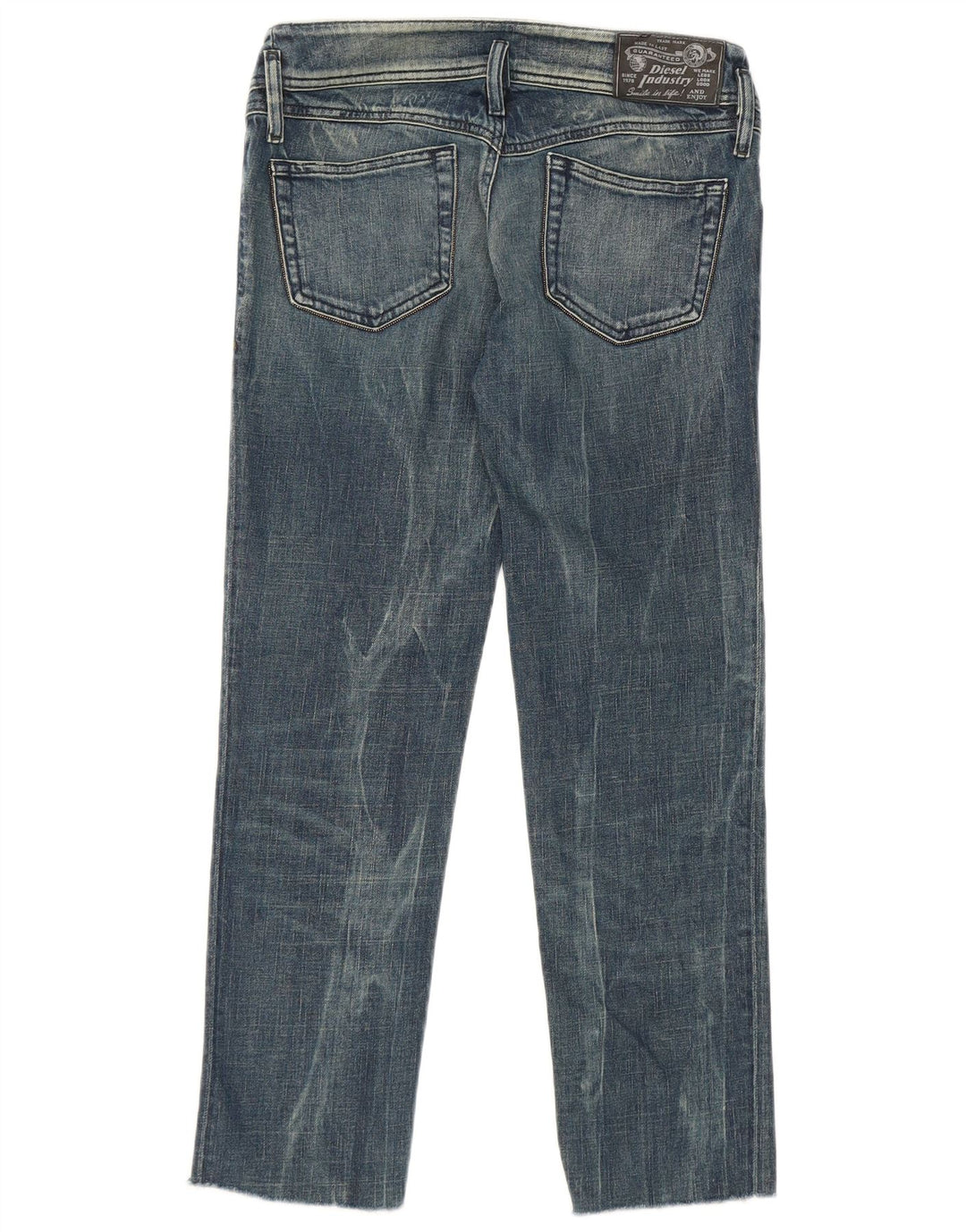Diesel Damen Matic Straight Jeans W29 L27 Blaue Baumwolle