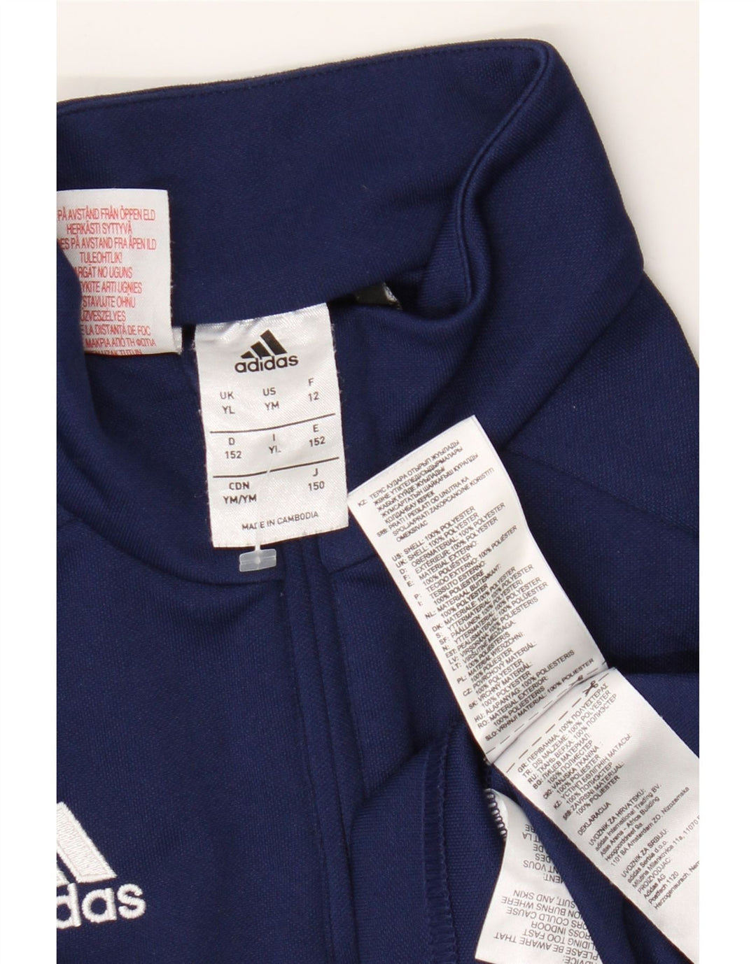Adidas Climalite Pullover-Trainingsanzug für Jungen, 11–12 Jahre, Größe L, Marineblau
