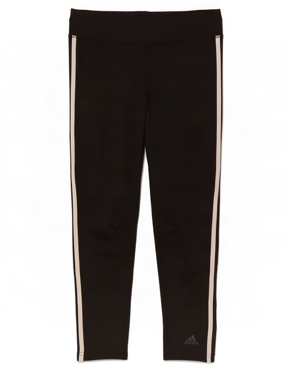 Adidas Damen Climalite Leggings UK 12/14 Medium Schwarz Polyester
