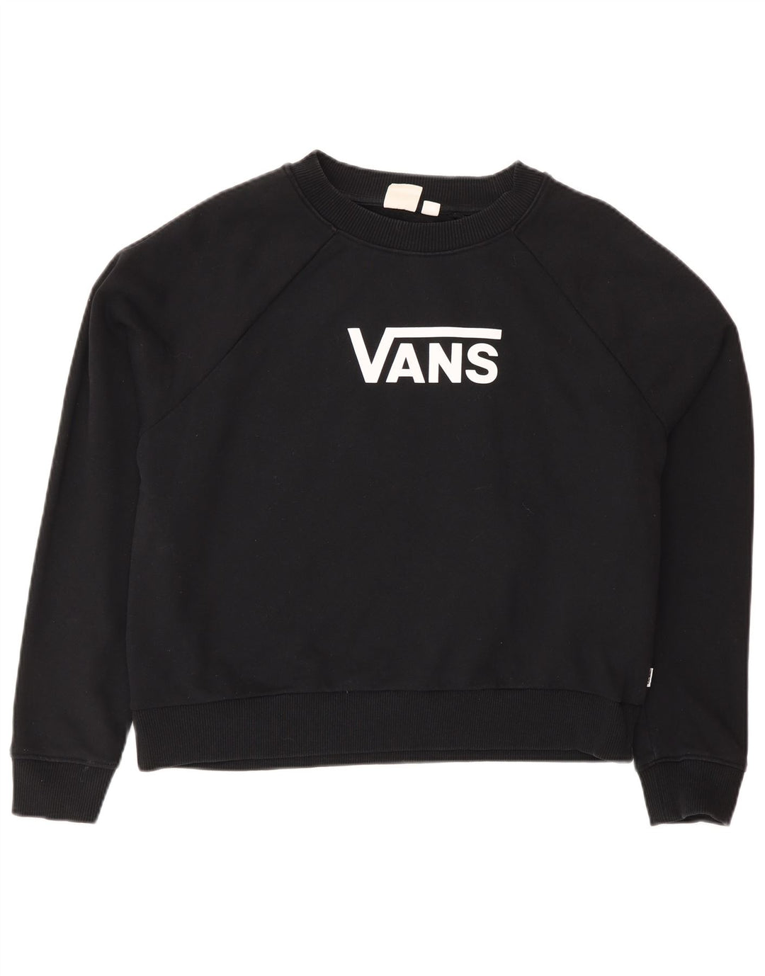 Vans Damen-Sweatshirt mit Grafik-Übergröße, Größe M, Schwarz, Baumwolle, UK 14