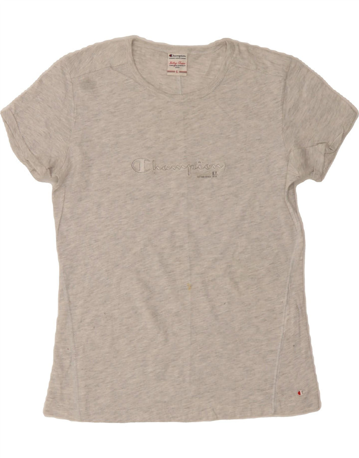 CHAMPION Womens Heritage Classics Graphic T-Shirt Top UK 16 Large Grey Vintage Champion and Second-Hand Champion from Messina Hembry 