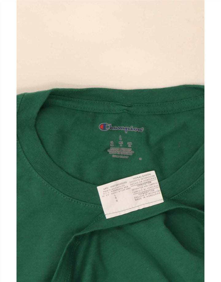 Champion Herren-T-Shirt mit Grafik, Größe L, Grün, Baumwolle