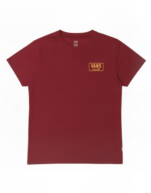 Vans Damen Grafik-T-Shirt-Oberteil UK 16 Large Burgund