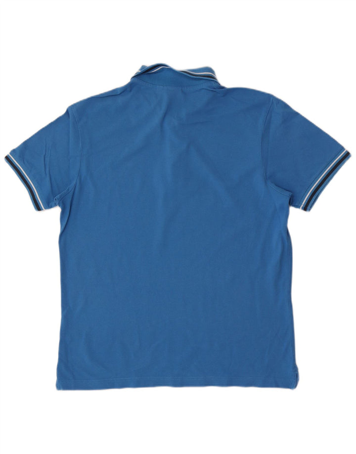 Diadora Herren-Poloshirt, große blaue Baumwolle
