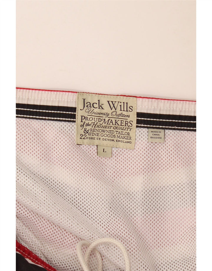 Jack Wills Herren-Badeshorts, groß, rot gestreift