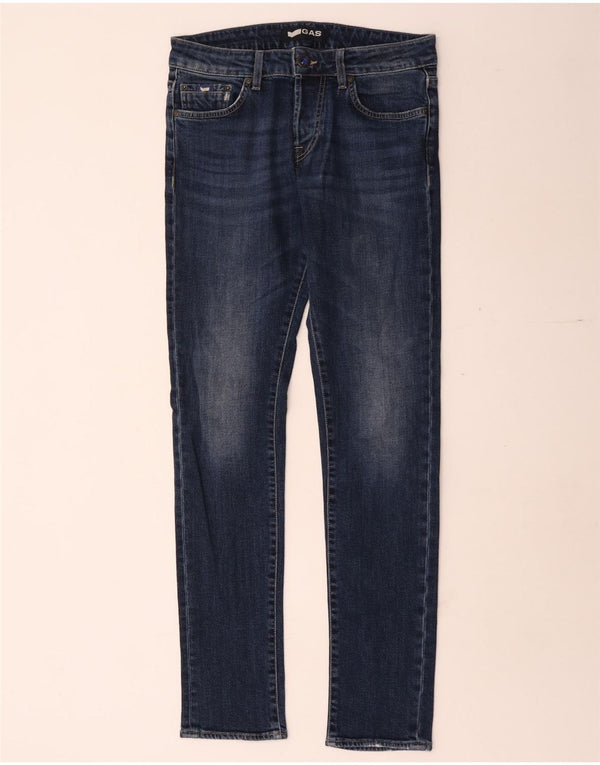 Gas Damen Slim Jeans W29 L32 Blaue Baumwolle