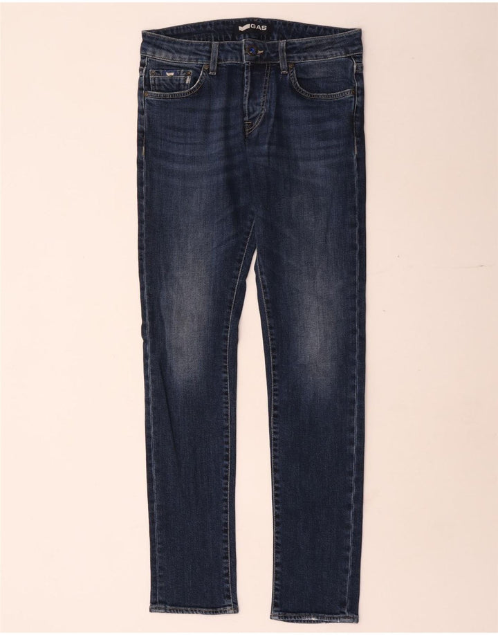 Gas Damen Slim Jeans W29 L32 Blaue Baumwolle