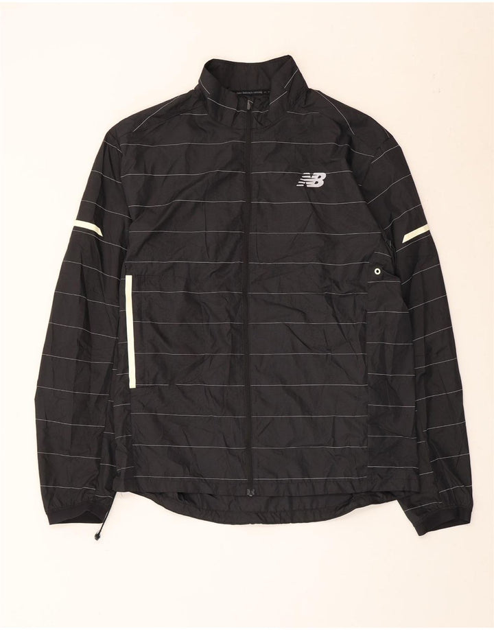 New Balance Herren-Trainingsanzugoberteil mit Grafik, Mittelschwarz gestreift