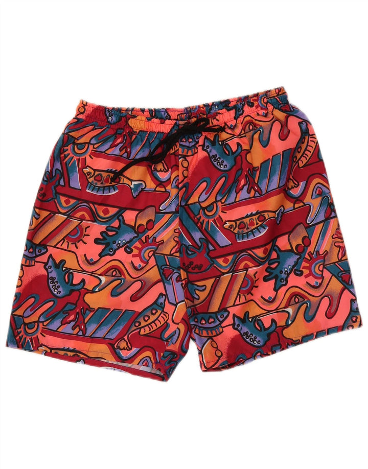Vintage Herren Badeshorts mit abstraktem Muster IT 48 Medium Mehrfarbig