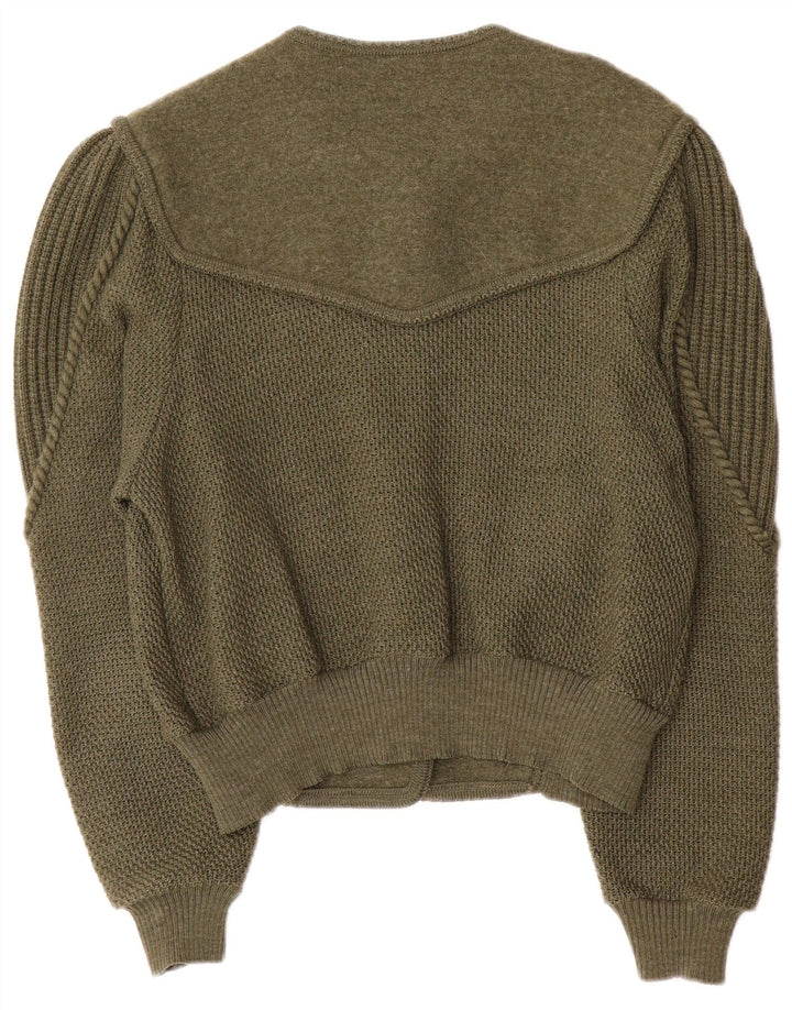 Geiger Damen Strickjacke Pullover EU 42 Große grüne Wolle