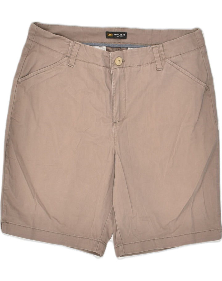 LEE Womens Casual Shorts US 16 2XL W34 Brown Cotton | Vintage Lee | Thrift | Second-Hand Lee | Used Clothing | Messina Hembry 