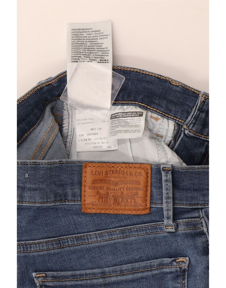 LEVI'S Damen 710 Super Skinny Jeans W27 L30 Blaue Baumwolle