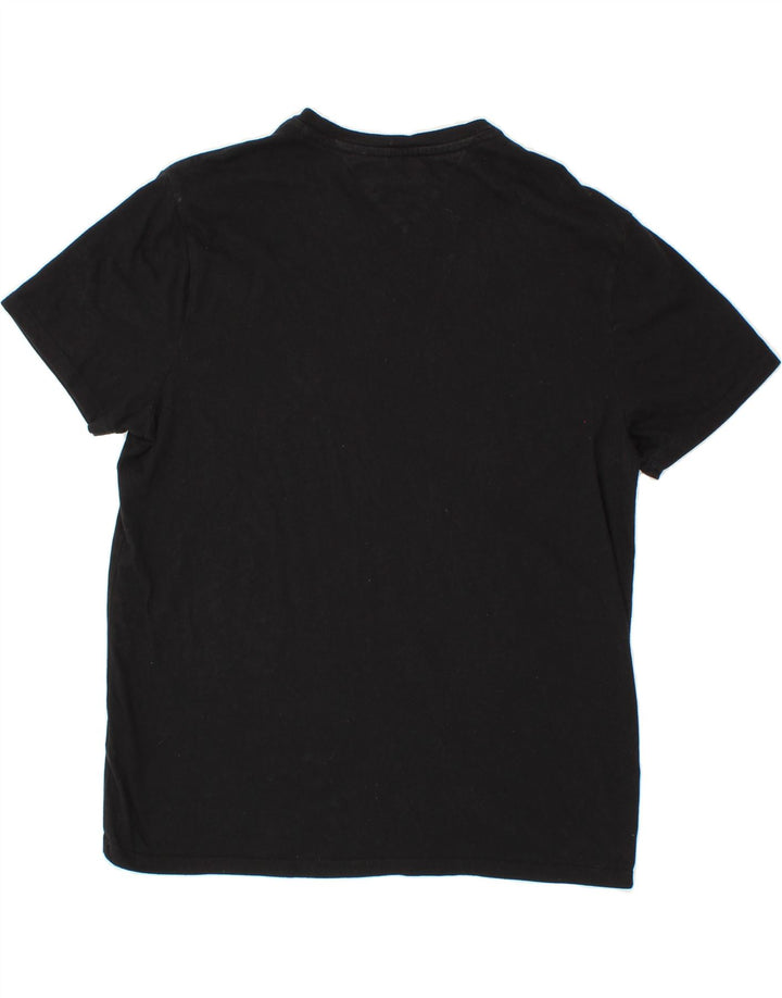 TOMMY HILFIGER Mens T-Shirt Top Medium Black Vintage Tommy Hilfiger and Second-Hand Tommy Hilfiger from Messina Hembry 