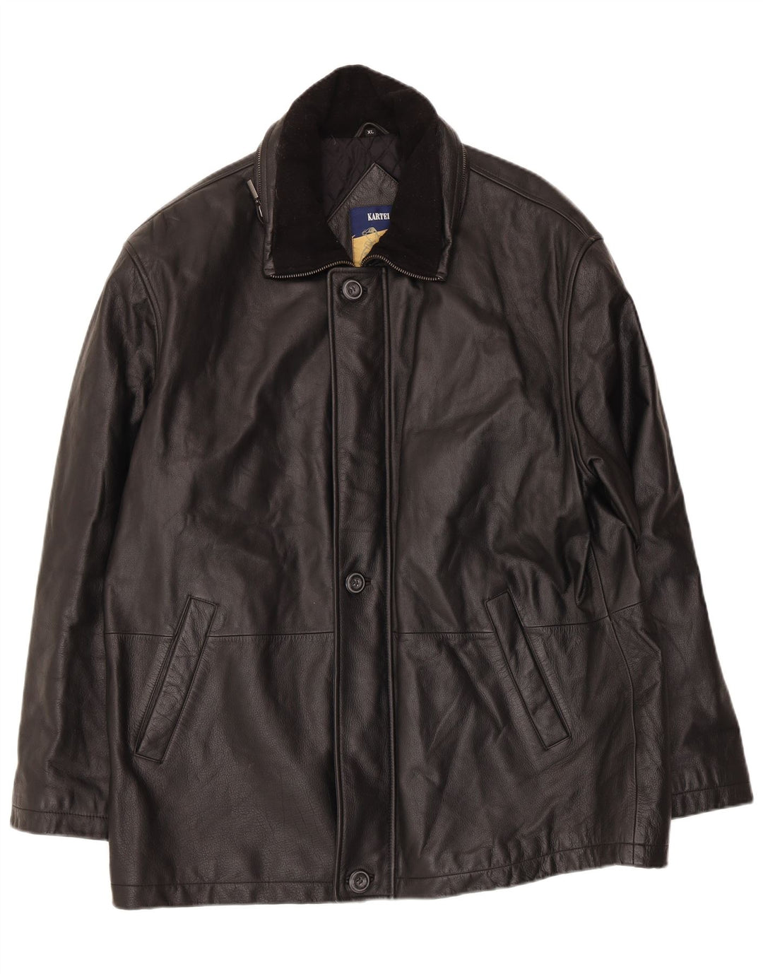 Kartel Herren Lederjacke UK 42 XL Schwarz
