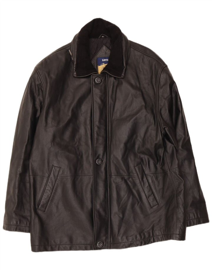 Kartel Herren Lederjacke UK 42 XL Schwarz
