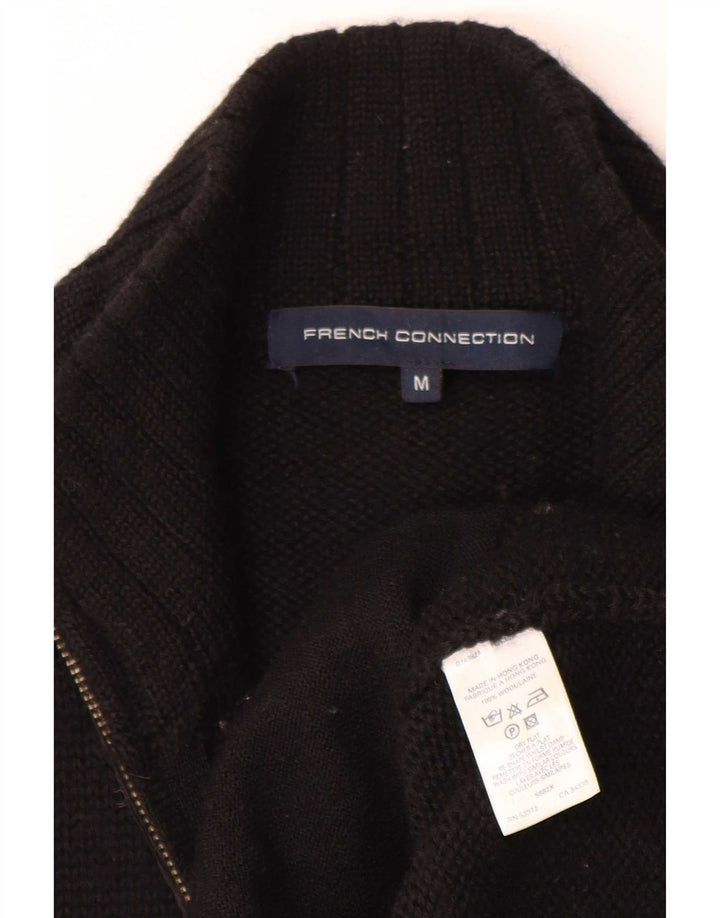 French Connection Herren-Cardigan, mittelschwarz, Wolle