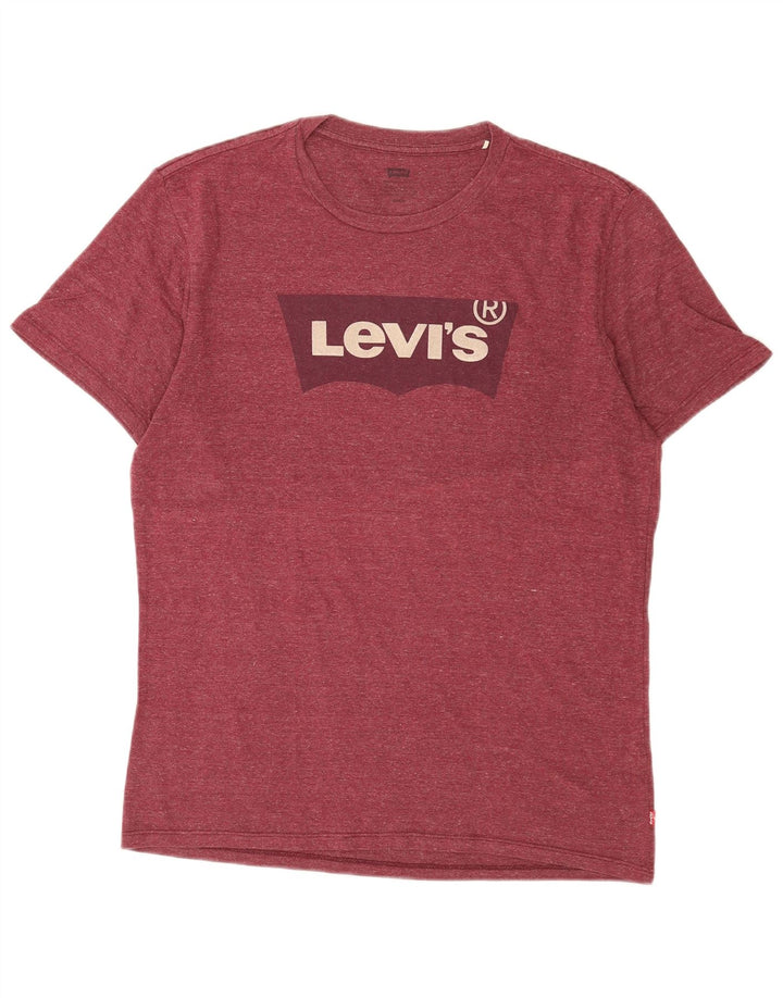 LEVI'S Herren-T-Shirt mit Grafik, mittelgroß, Burgunderrot