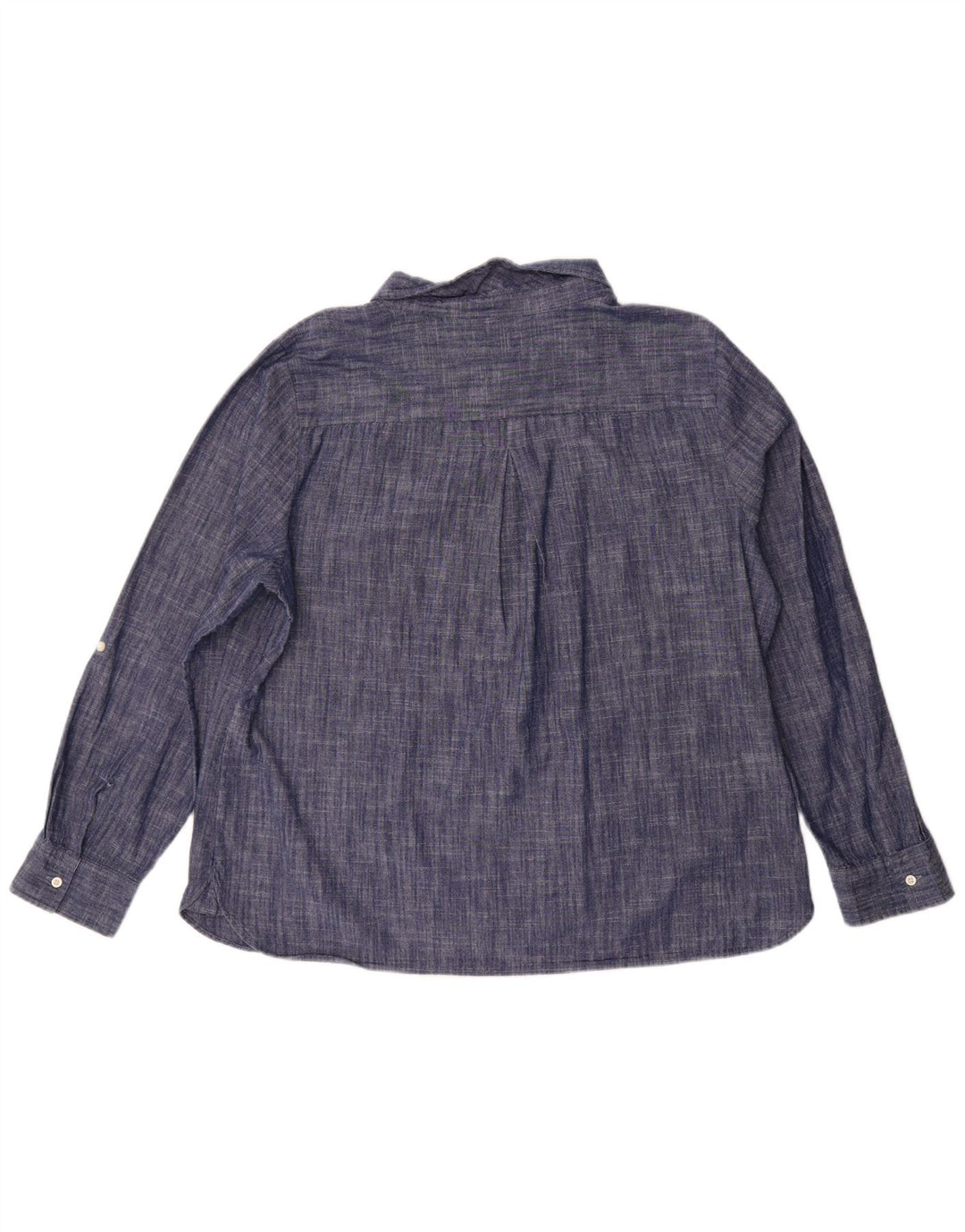 Tommy Hilfiger Damen Pullover-Hemd UK 20 2XL blau gefleckte Baumwolle