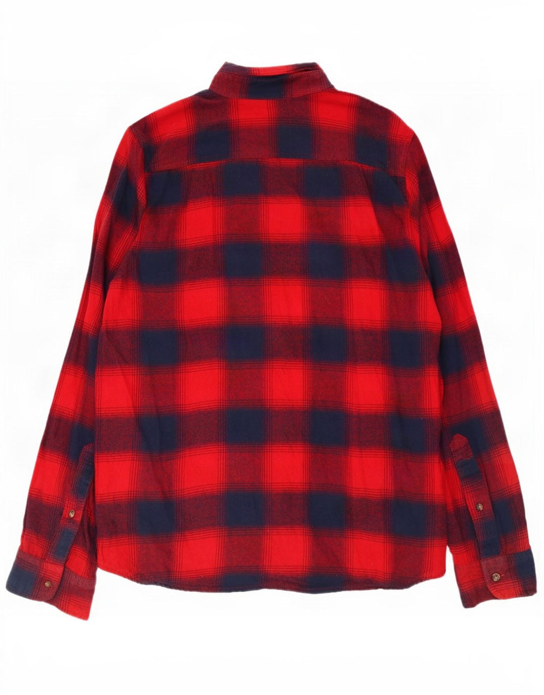 Hollister Herren-Flanellhemd XL, rot kariert, Baumwolle