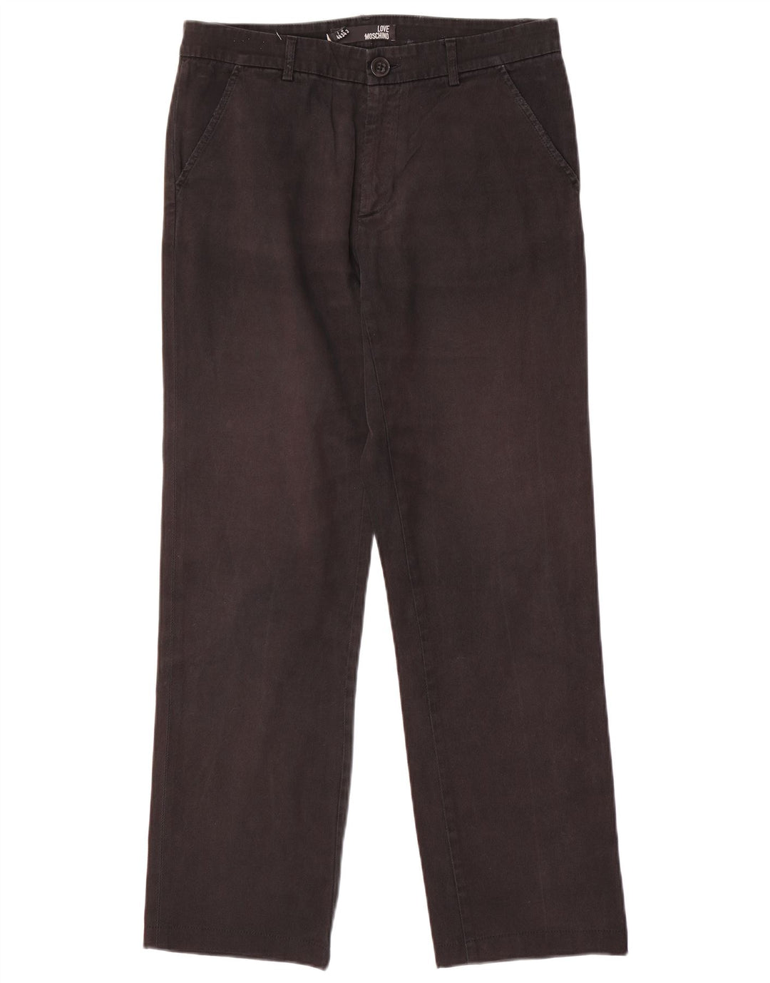 MOSCHINO Gerade Chino-Hose für Damen, W34, L29, schwarze Baumwolle