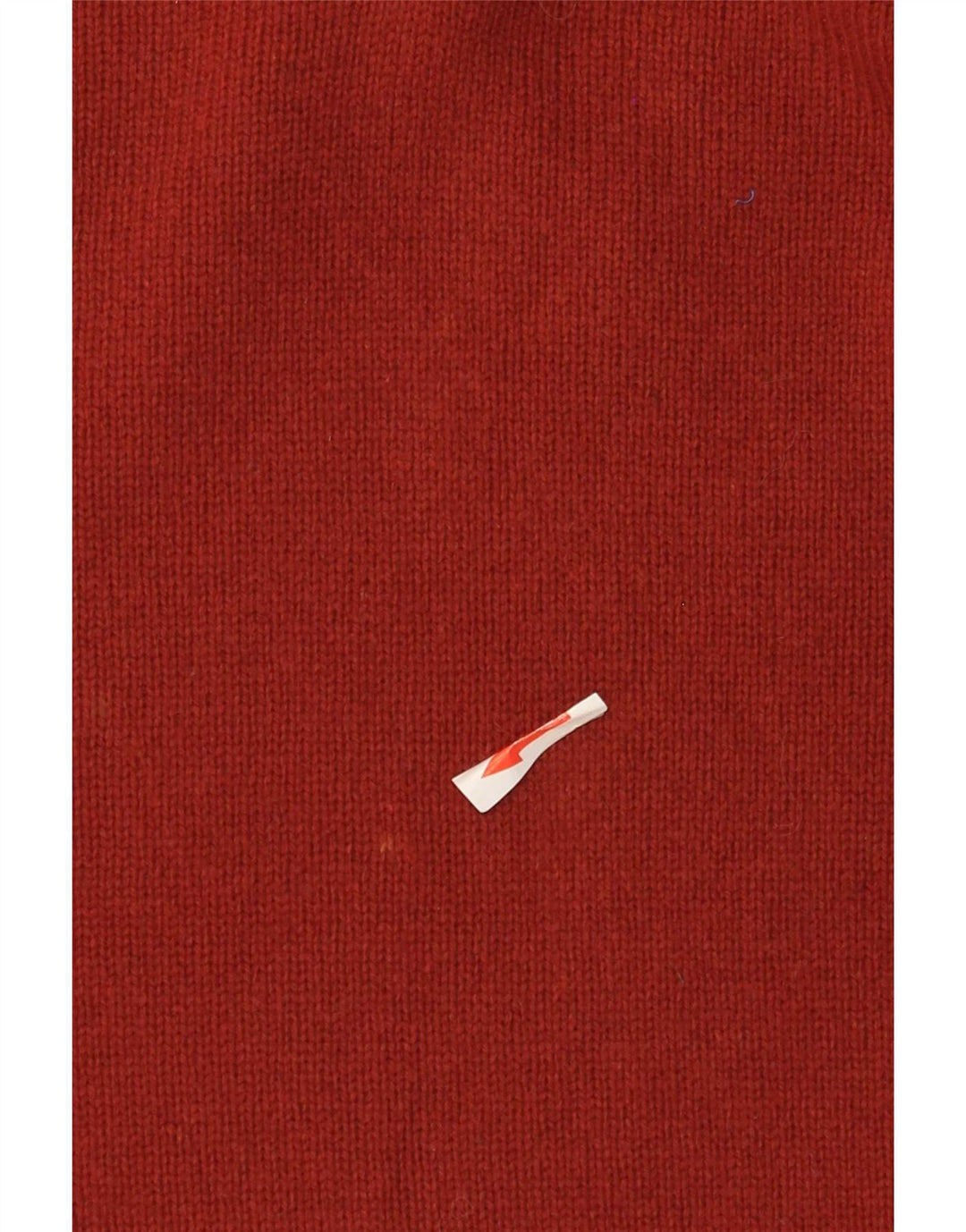 Massimo Dutti Herren-Pullover mit V-Ausschnitt, große kastanienbraune Farbblockwolle