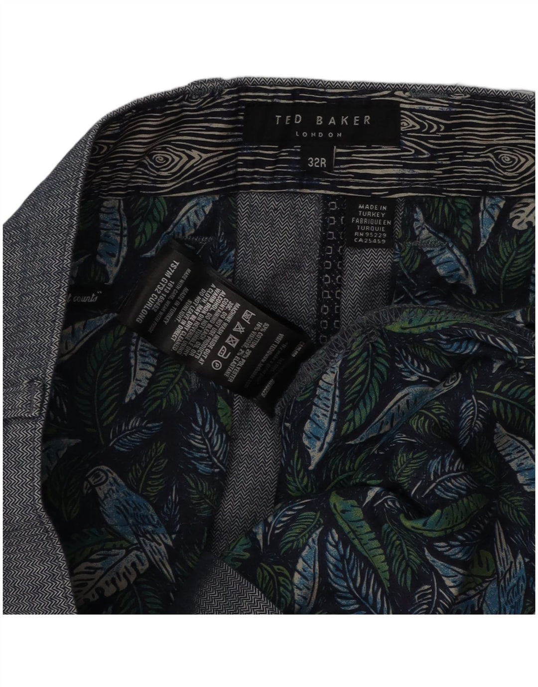 Ted Baker Slim-Anzughose für Herren, W32, L31, graue Baumwolle