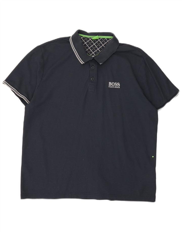 HUGO BOSS Herren Poloshirt 2XL Marineblau Baumwolle