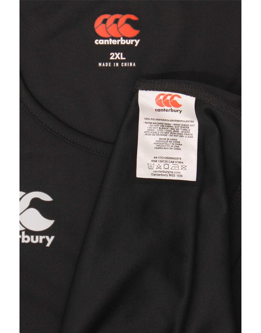 Canterbury Herren Weste Top 2XL Schwarz Polyester