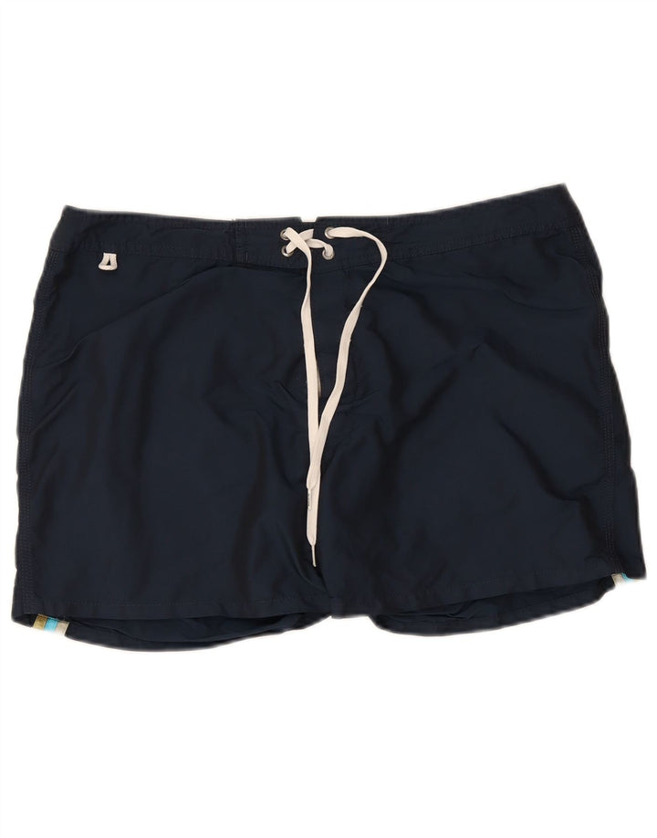 Sundek Herren-Badeshorts, groß, marineblau, gestreift, Polyester